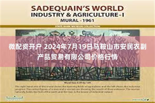 微配资开户 2024年7月19日马鞍山市安民农副产品贸易有限公司价格行情