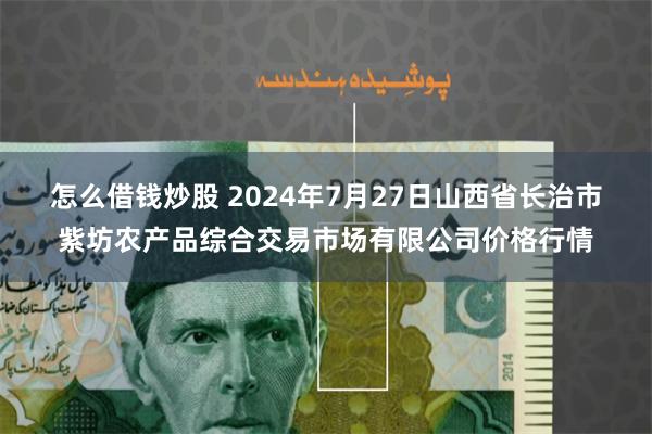 怎么借钱炒股 2024年7月27日山西省长治市紫坊农产品综合交易市场有限公司价格行情