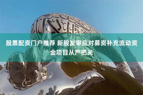 股票配资门户推荐 新股发审应对募资补充流动资金项目从严把关