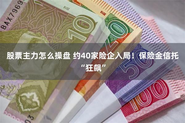 股票主力怎么操盘 约40家险企入局！保险金信托“狂飙”