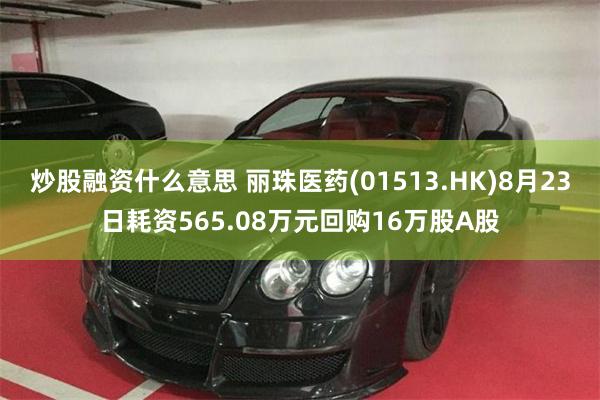 炒股融资什么意思 丽珠医药(01513.HK)8月23日耗资565.08万元回购16万股A股