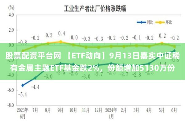 股票配资平台网 【ETF动向】9月13日嘉实中证稀有金属主题ETF基金跌2%，份额增加5130万份